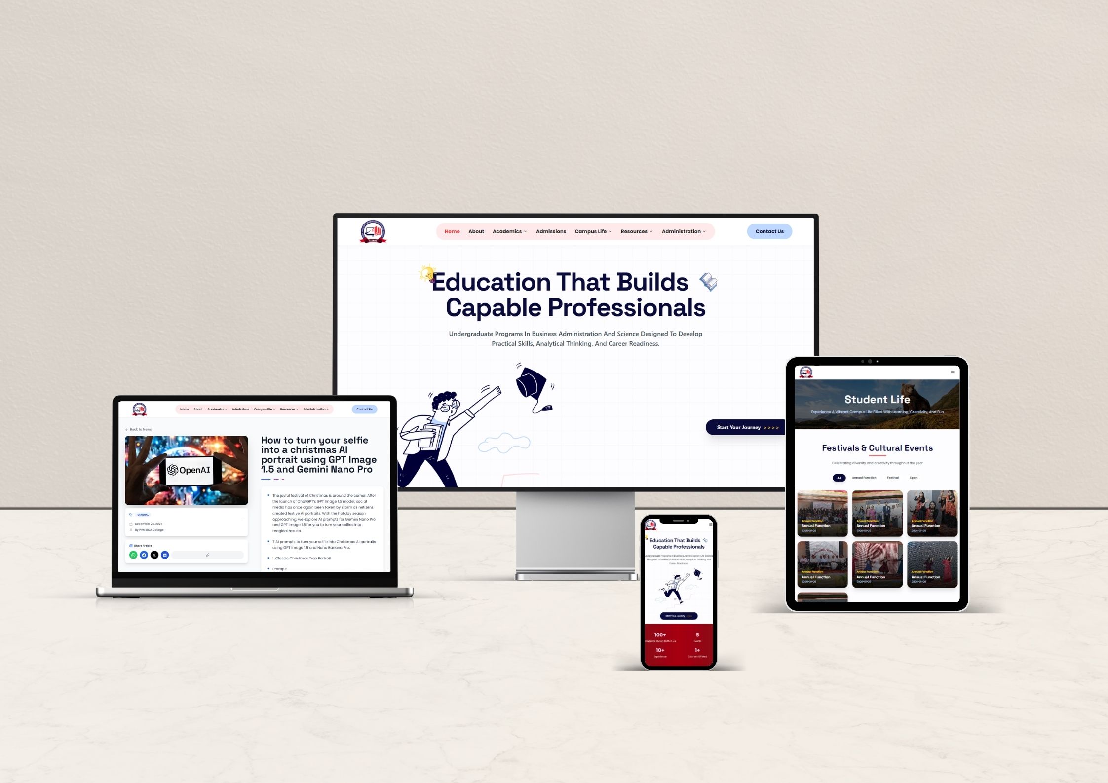 PVM BCA College Website